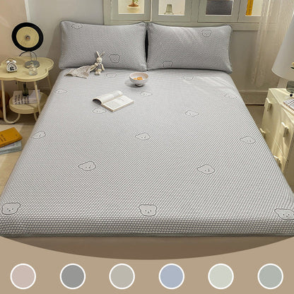 🛏️Set Letto 3 Pezzi Traspirante in Jacquard con Simpatici Orsetti