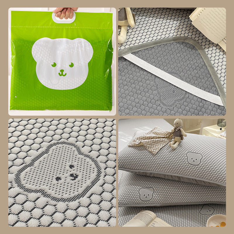 🛏️Set Letto 3 Pezzi Traspirante in Jacquard con Simpatici Orsetti