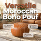 ✨50% DI SCONTO! 🛋️ Pouf boho marocchino – sintetico impermeabile, spazio di archiviazione salvaspazio, ricami cuciti. Facile da trasportare