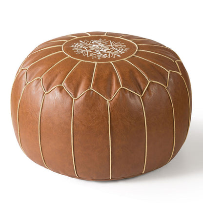 ✨50% DI SCONTO! 🛋️ Pouf boho marocchino – sintetico impermeabile, spazio di archiviazione salvaspazio, ricami cuciti. Facile da trasportare