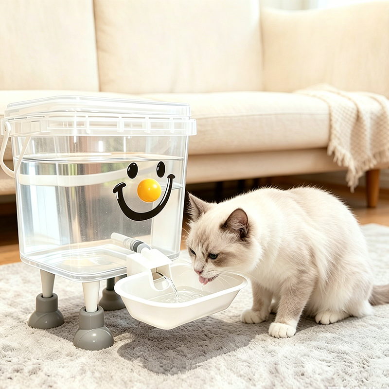 🐾✨ Distributore d’Acqua per Animali ad Alta Capacità – 3L & 5L, Sistema a Gravità Senza Elettricità, Serbatoio Trasparente, Facile da Pulire 💧🐶🐱