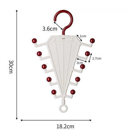 Porta grucce multifunzione a V a doppio lato per accessori