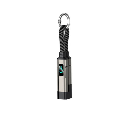 🔌 Cavo di ricarica 4 in 1 con display digitale e portachiavi – Funzione di ricarica rapida, resistente alle piegature e compatto