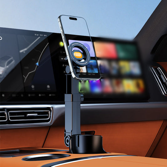 🥤Supporto per telefono da auto con portabicchieri – Regolabile a 360°🧲