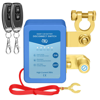 Interruttore di scollegamento batteria auto 12V/24V con telecomando⚙️