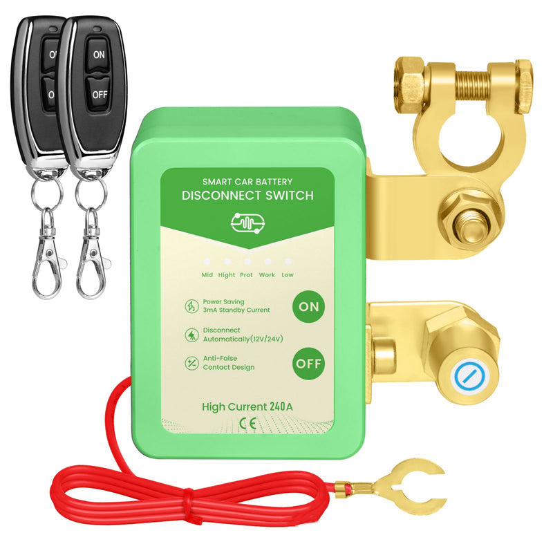 Interruttore di scollegamento batteria auto 12V/24V con telecomando⚙️