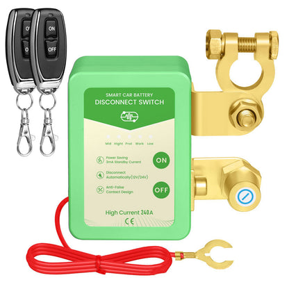 Interruttore di scollegamento batteria auto 12V/24V con telecomando⚙️