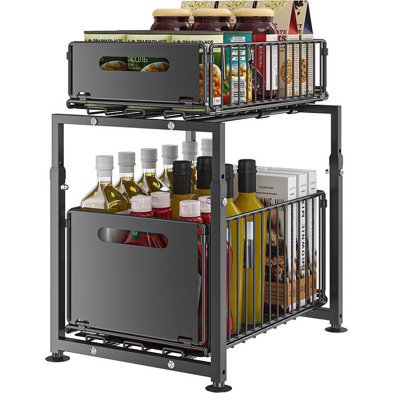 🔥 -50% Oggi: Scaffale in Acciaio a Doppio Strato per Cucina e Bagno – Tiene in ordine e sostiene anche le bottiglie pesanti, senza montaggio e pronto in 1 minuto! 🛠️✨