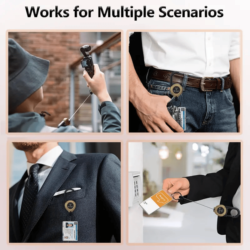 🏆Ultimo giorno: 2 al prezzo di 1🎁Nuovo moschettone multifunzione 3 in 1 con cordino retrattile integrato