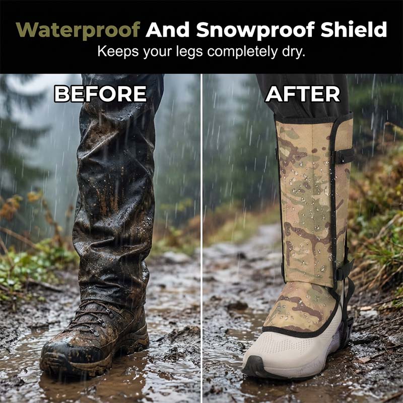 Guêtres de randonnée imperméables pour les aventures en plein air