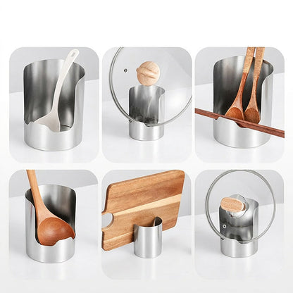 🔥 50% DI SCONTO 🍳 Organizer multifunzionale per utensili da cucina | Realizzato in acciaio inossidabile resistente per una lunga durata · Design verticale salvaspazio · Facile da pulire e antimacchia‑grasso
