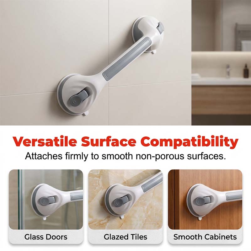 🔥🛁 Maniglione di supporto con ventosa senza foratura – Installa in un secondo, senza danni! 💯