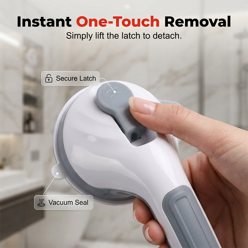 🔥🛁 Maniglione di supporto con ventosa senza foratura – Installa in un secondo, senza danni! 💯