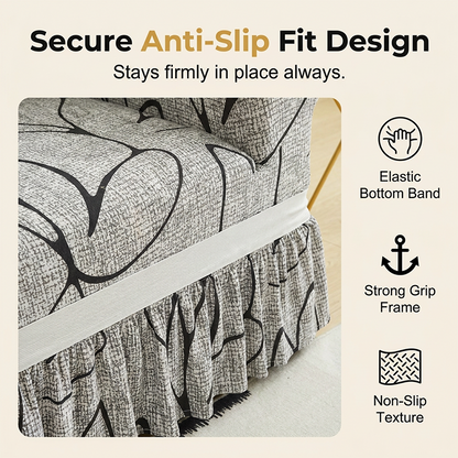 🛋️Coprisdivano altamente elastico – Orlo arricciato e protezione completa