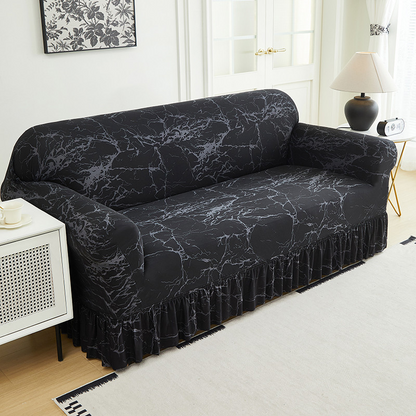 🛋️Coprisdivano altamente elastico – Orlo arricciato e protezione completa