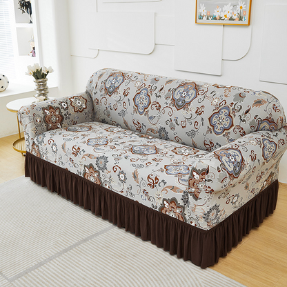 🛋️Coprisdivano altamente elastico – Orlo arricciato e protezione completa
