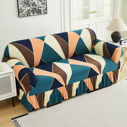 🛋️Coprisdivano altamente elastico – Orlo arricciato e protezione completa