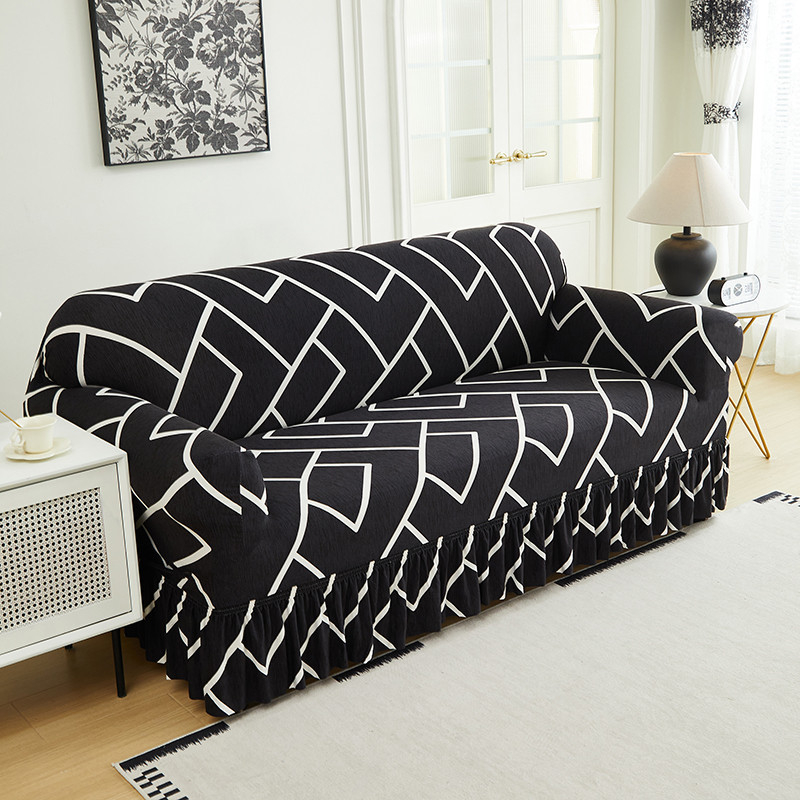 🛋️Coprisdivano altamente elastico – Orlo arricciato e protezione completa