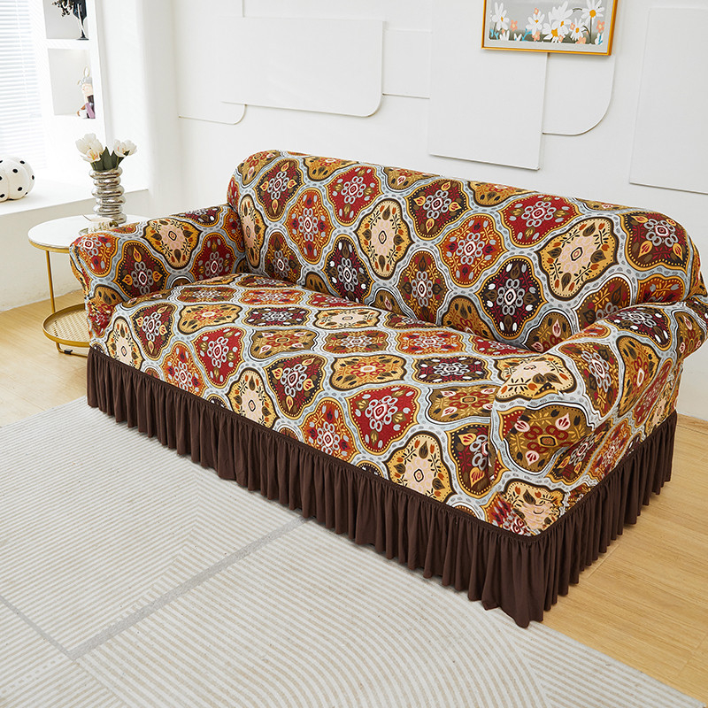 🛋️Coprisdivano altamente elastico – Orlo arricciato e protezione completa