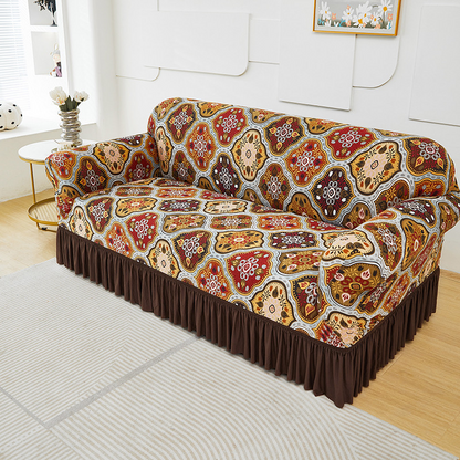 🛋️Coprisdivano altamente elastico – Orlo arricciato e protezione completa