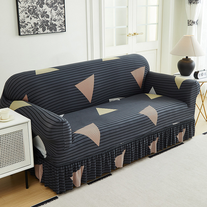 🛋️Coprisdivano altamente elastico – Orlo arricciato e protezione completa