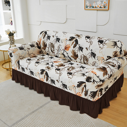 🛋️Coprisdivano altamente elastico – Orlo arricciato e protezione completa