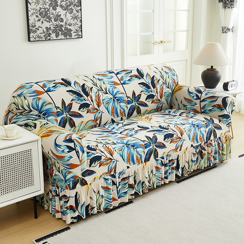 🛋️Coprisdivano altamente elastico – Orlo arricciato e protezione completa