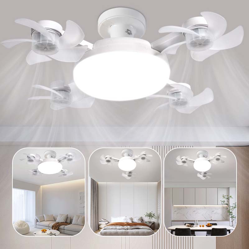 🌀Nuovo ventilatore da soffitto con lampada con attacco E27 – silenzioso ventilatore LED 2 in 1 con telecomando, una combinazione a basso consumo energetico di raffreddamento e illuminazione per la casa e la camera da letto