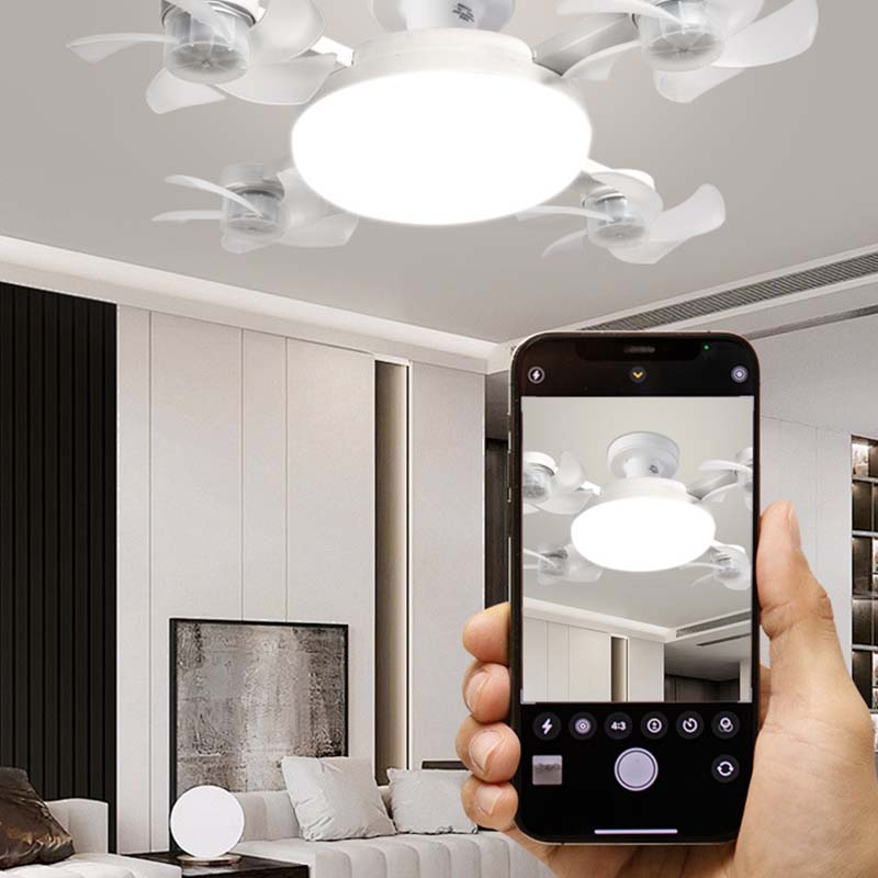🌀Nuovo ventilatore da soffitto con lampada con attacco E27 – silenzioso ventilatore LED 2 in 1 con telecomando, una combinazione a basso consumo energetico di raffreddamento e illuminazione per la casa e la camera da letto