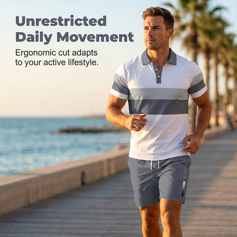👕 Set Due Pezzi Camicia & Shorts da Uomo – Comodo, Traspirante & Versatile per Estate, Tempo Libero & Viaggi ☀️🩳