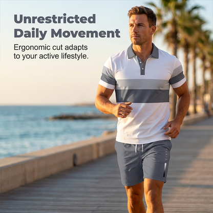 👕 Set Due Pezzi Camicia & Shorts da Uomo – Comodo, Traspirante & Versatile per Estate, Tempo Libero & Viaggi ☀️🩳