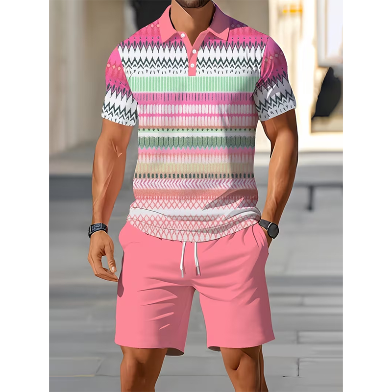 👕 Set Due Pezzi Camicia & Shorts da Uomo – Comodo, Traspirante & Versatile per Estate, Tempo Libero & Viaggi ☀️🩳