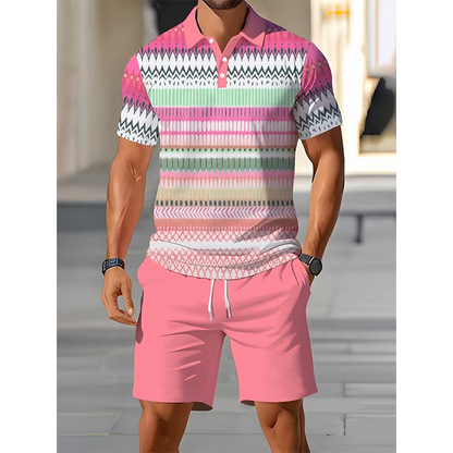👕 Set Due Pezzi Camicia & Shorts da Uomo – Comodo, Traspirante & Versatile per Estate, Tempo Libero & Viaggi ☀️🩳