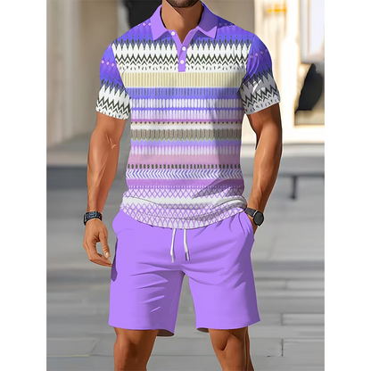 👕 Set Due Pezzi Camicia & Shorts da Uomo – Comodo, Traspirante & Versatile per Estate, Tempo Libero & Viaggi ☀️🩳