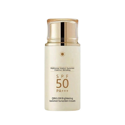 Feuchtigkeitsspendende und aufhellende Sonnencreme mit SPF50+