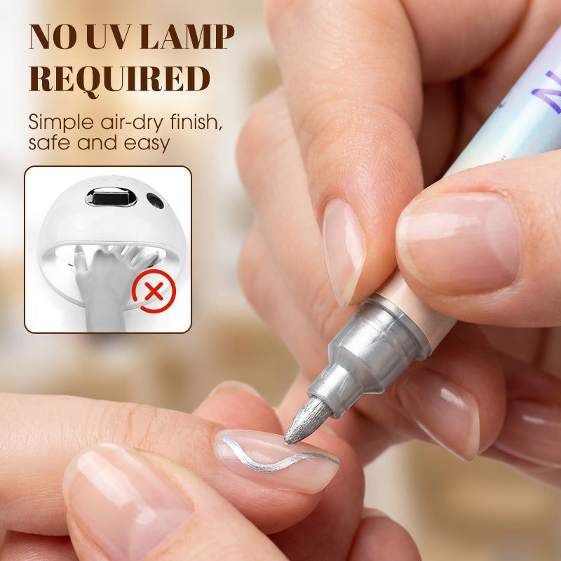 ✍️ SCONTO DEL 50%! 💅 Penna per nail art con punta 2 in 1 – Linee e dettagli precisi – Ideale a casa o in viaggio – Nail art pulita e professionale senza troppa fatica ✨