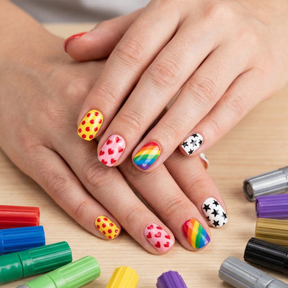 ✍️ SCONTO DEL 50%! 💅 Penna per nail art con punta 2 in 1 – Linee e dettagli precisi – Ideale a casa o in viaggio – Nail art pulita e professionale senza troppa fatica ✨