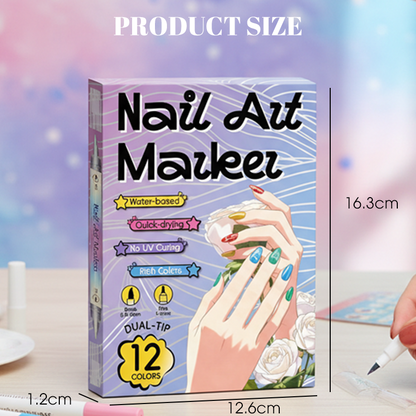 ✍️ SCONTO DEL 50%! 💅 Penna per nail art con punta 2 in 1 – Linee e dettagli precisi – Ideale a casa o in viaggio – Nail art pulita e professionale senza troppa fatica ✨