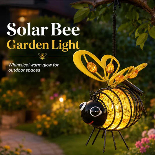 🐝 ORA SCONTO DEL 57%! ☀️ Lampada da appendere a energia solare per l'auto – incantevole design a forma di ape con ali a forma di cuore – perfetta per il giardino e l'auto 🌸
