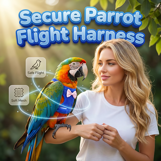 Imbracatura da volo per pappagalli con guinzaglio🌳🐦