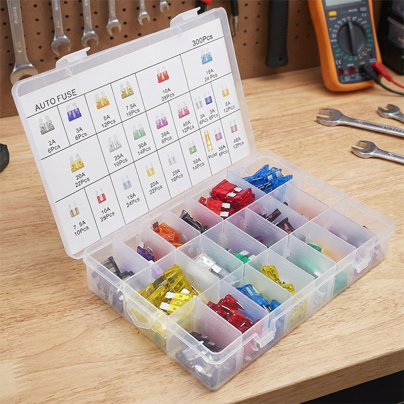 ⚡ Set da 300 pezzi di fusibili per auto – assortiti per tutte le esigenze! 🔌🚗🧰