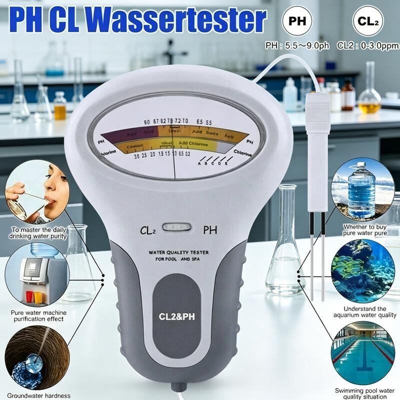 🔬💧 Tester pH & Cl2 Cloro – 50% SCONTO! Misurazione precisa di pH e Cloro in piscina – semplice, veloce, affidabile. 🔥🏊