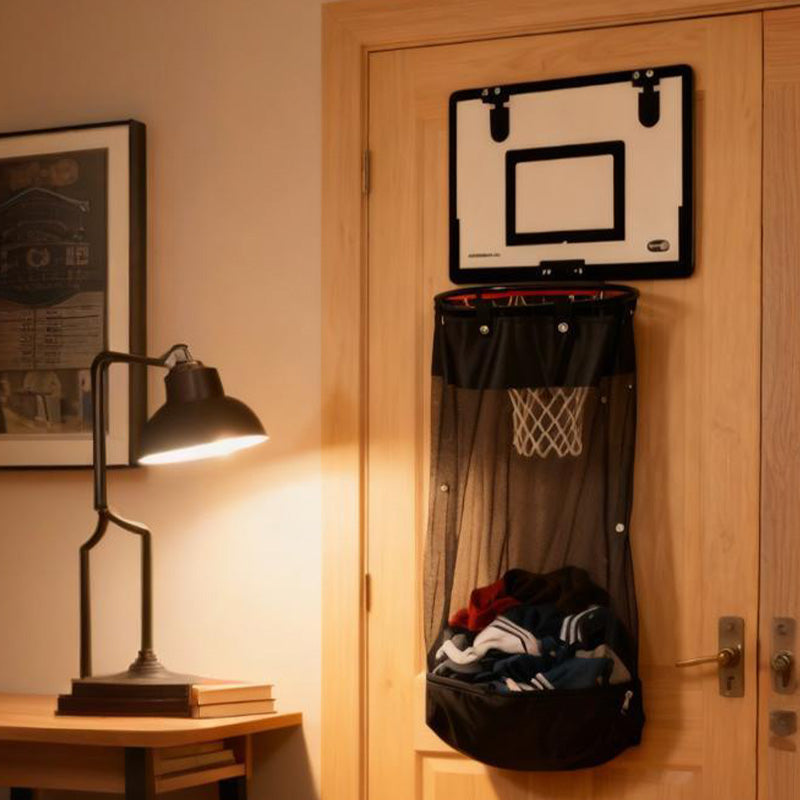 🔥Offerta a tempo limitato! Amerai questo cesto per biancheria!🏀Cesto per biancheria a forma di canestro da basket da appendere alla porta