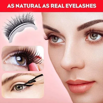 👁️✨ Ciglia Finte Autoadesive Riutilizzabili – Senza Colla | Applicazione in 3 Secondi | Aspetto Naturale | Fibre Sintetiche Ipoallergeniche | 7 Stili | 3 Paia + Astuccio | Ideale per Trucco Quotidiano & Occasioni Speciali 💄🌸