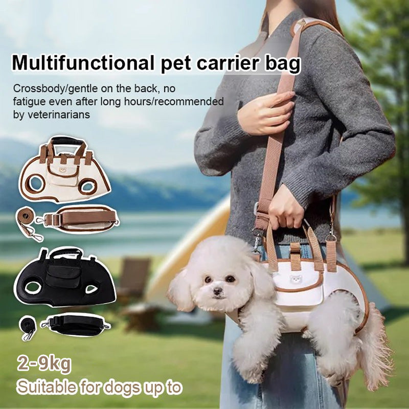 🐶 OFFERTA CALDA 🎒 Trasportino 2-in-1 portatile e traspirante per animali – borsa a tracolla + zaino | Ovunque, in qualsiasi momento! 🐾✨