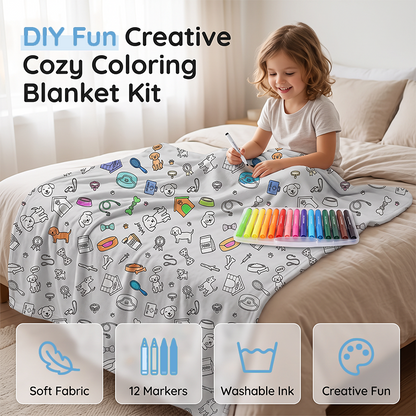 🔥ULTIMO GIORNO DI SALDI 50% DI SCONTO!!🎨✨Kit coperta da colorare creativa e accogliente