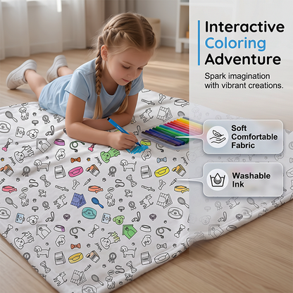🔥ULTIMO GIORNO DI SALDI 50% DI SCONTO!!🎨✨Kit coperta da colorare creativa e accogliente