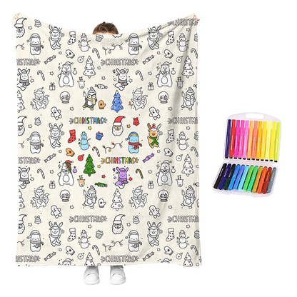 🔥ULTIMO GIORNO DI SALDI 50% DI SCONTO!!🎨✨Kit coperta da colorare creativa e accogliente