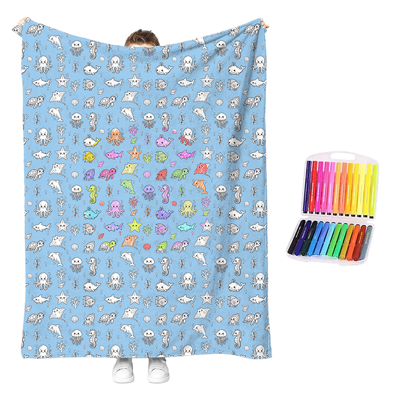 🔥ULTIMO GIORNO DI SALDI 50% DI SCONTO!!🎨✨Kit coperta da colorare creativa e accogliente