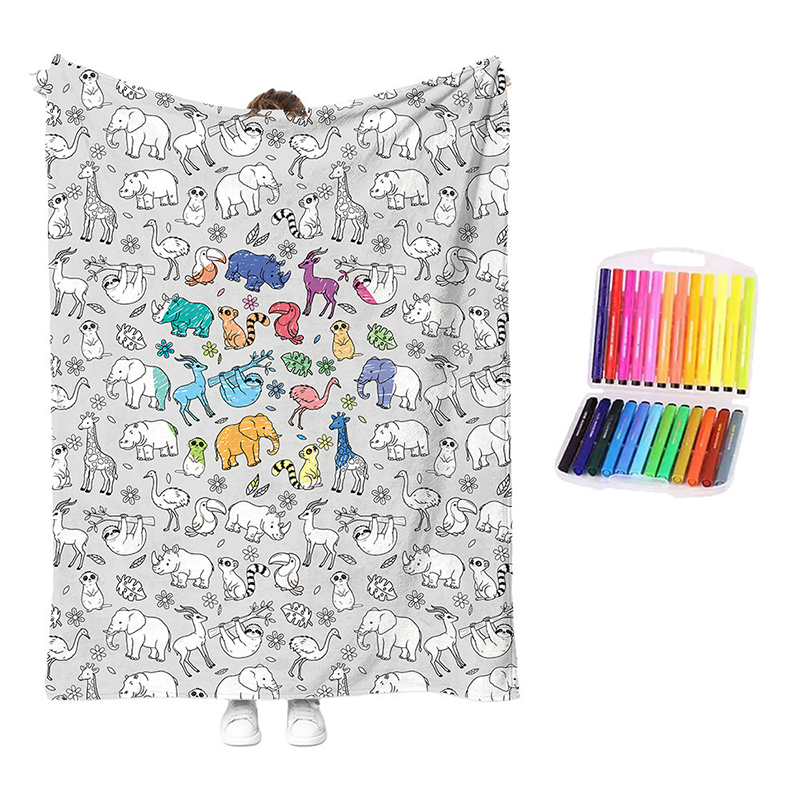 🔥ULTIMO GIORNO DI SALDI 50% DI SCONTO!!🎨✨Kit coperta da colorare creativa e accogliente